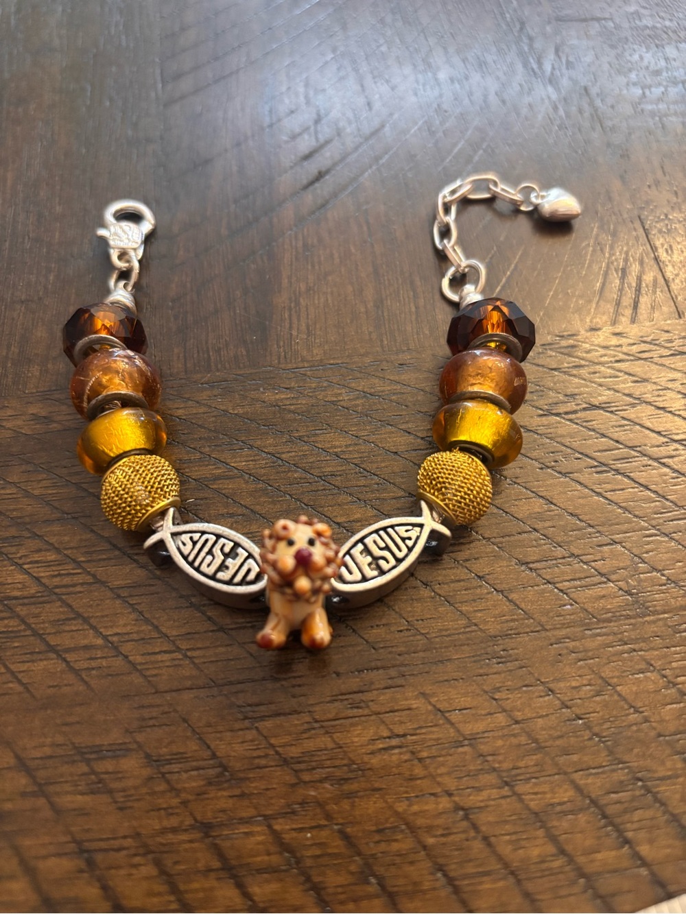 Jesus charm bracelet